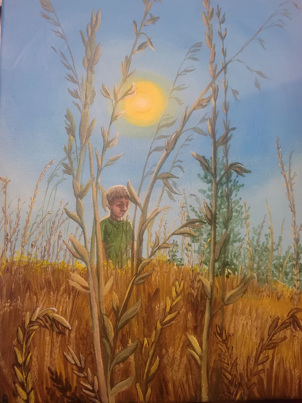 Child in the wheat