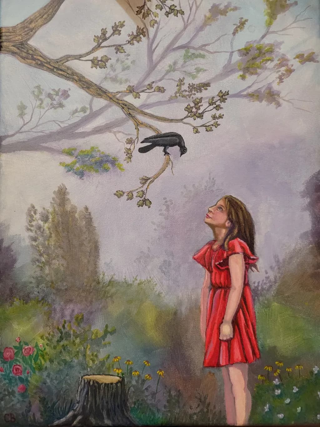 Red Dress, Black Bird