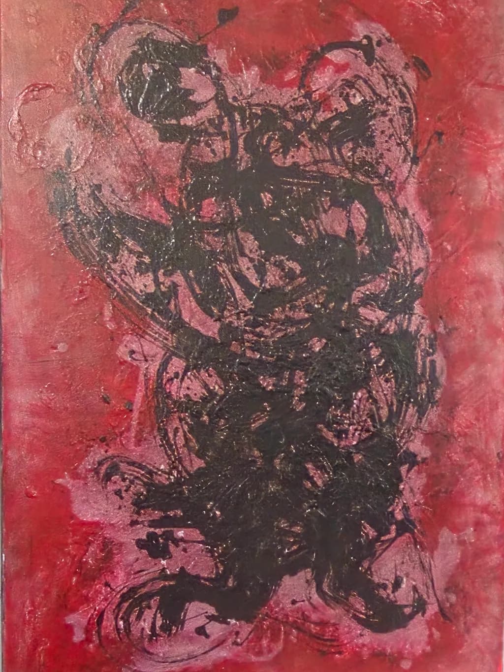 Abstract Figure in Red