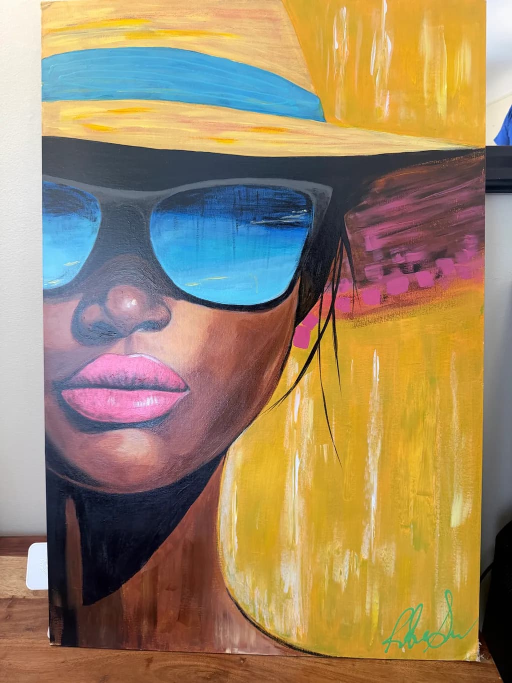 Reflection in Blue Shades