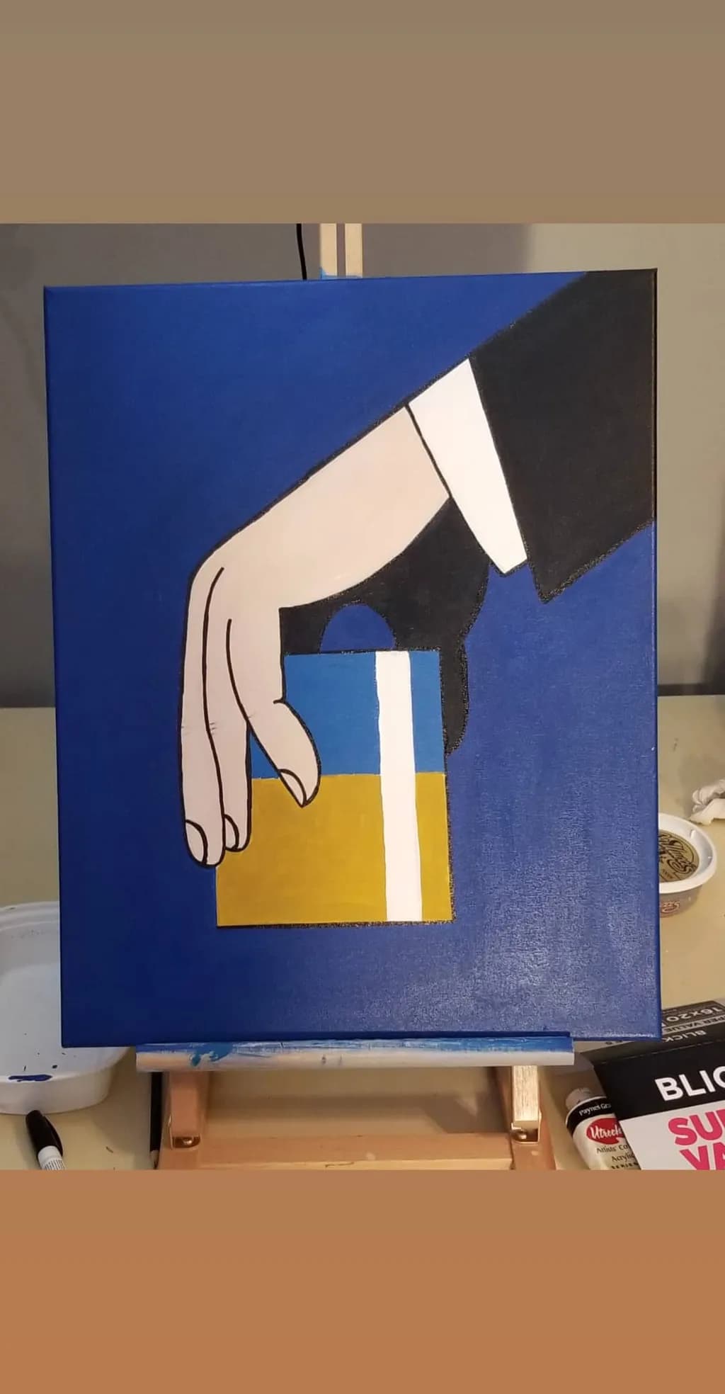 Hand Gesture with Block