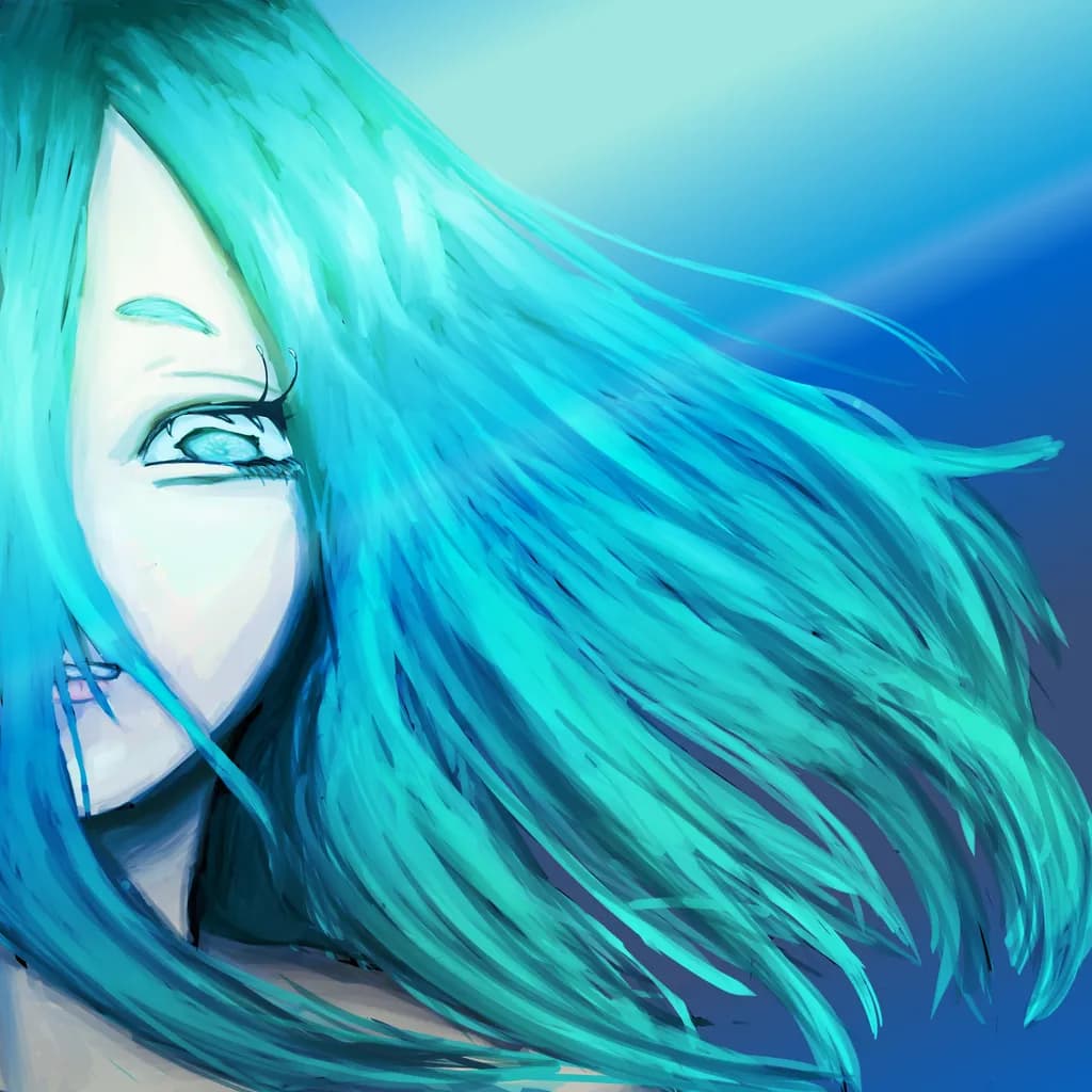 Blue Hair Flow