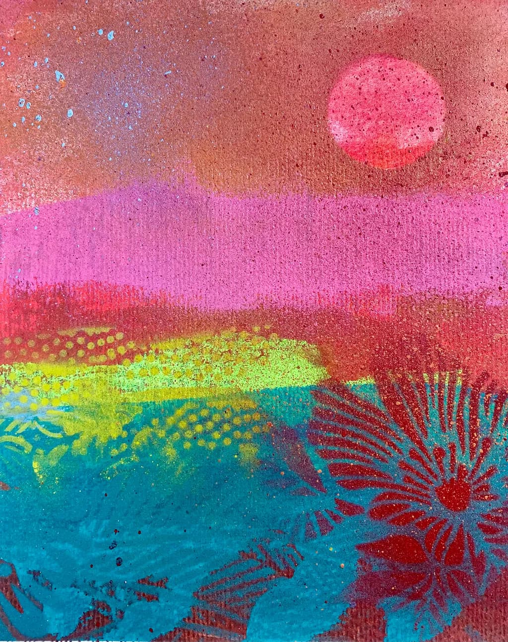 Crimson Bloom Sunset