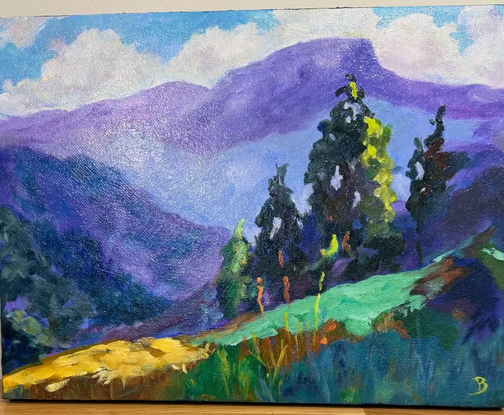 Purple Mountain Landscape