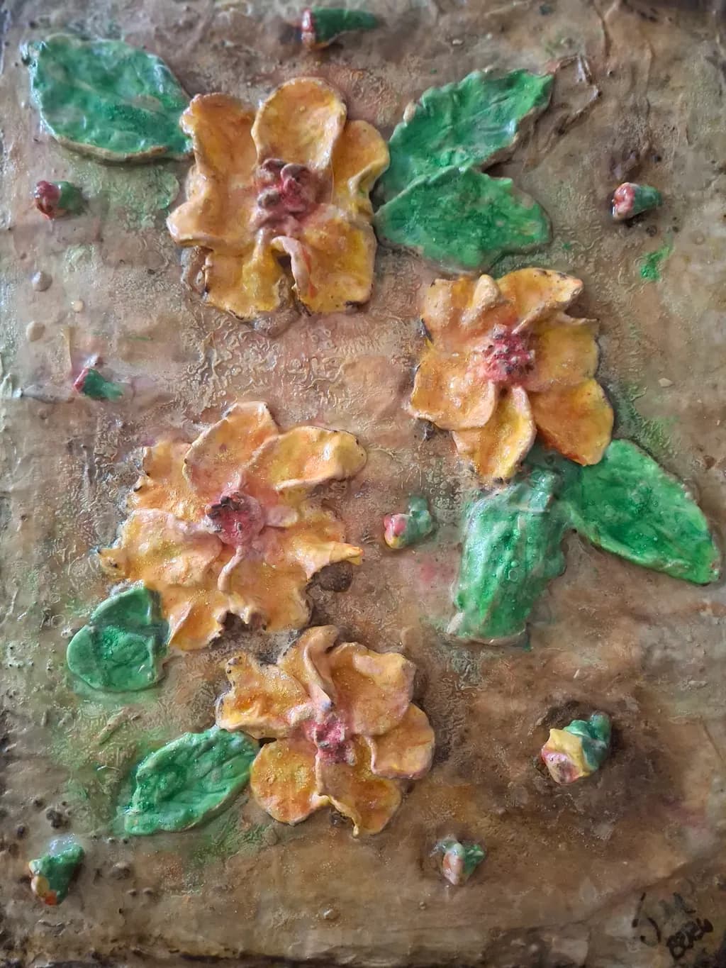 Textured Yellow Blossoms
