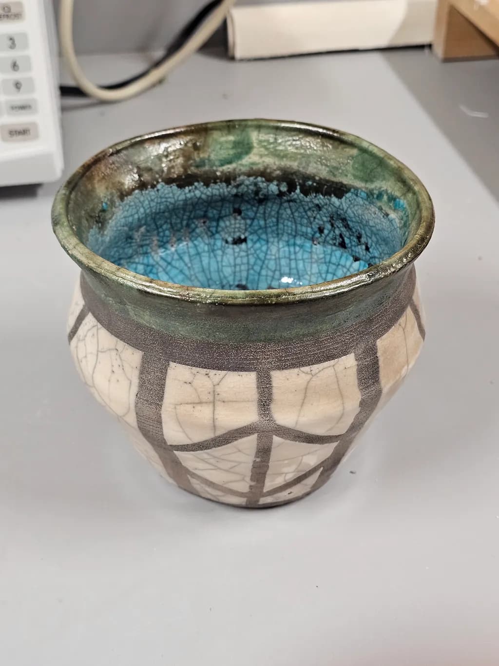 Crackle Grid Vessel