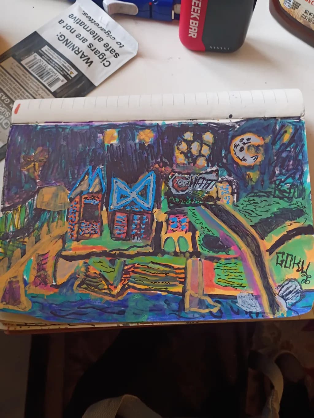 Moonlit Villagescape