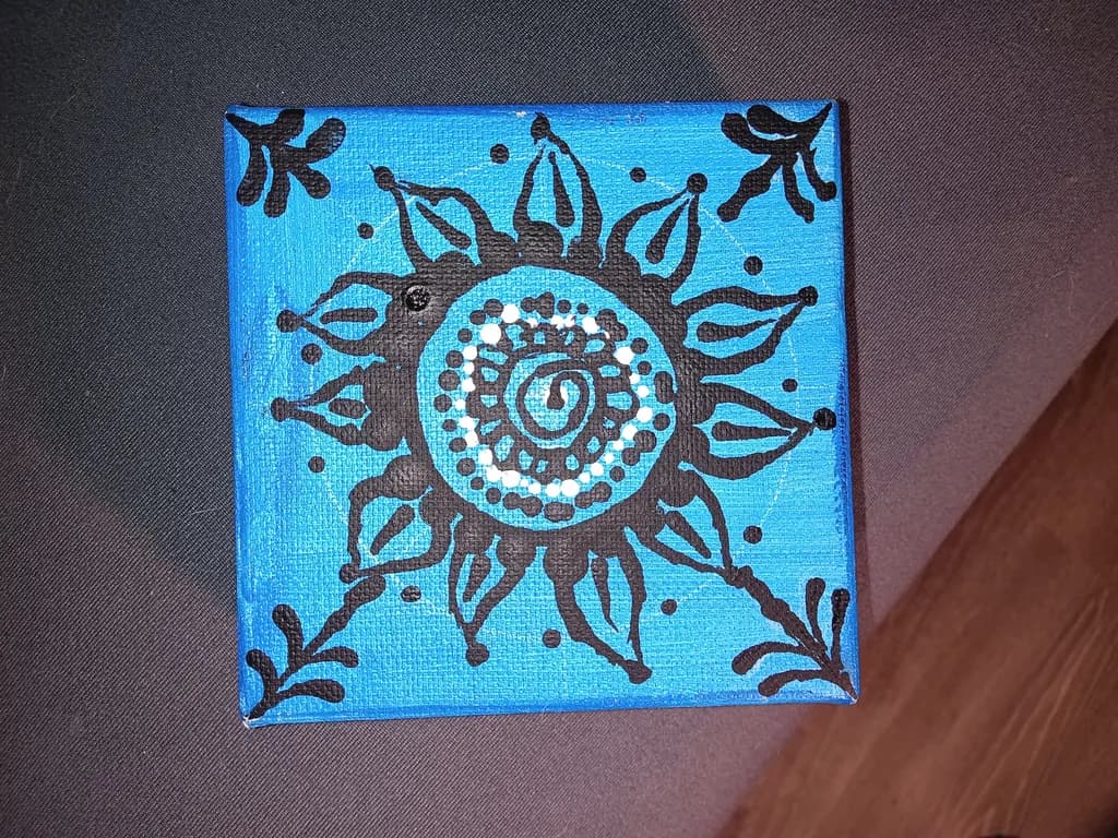 Blue Mandala Spiral
