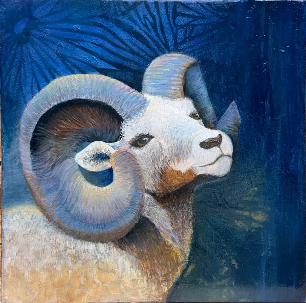Blue Ram Portrait