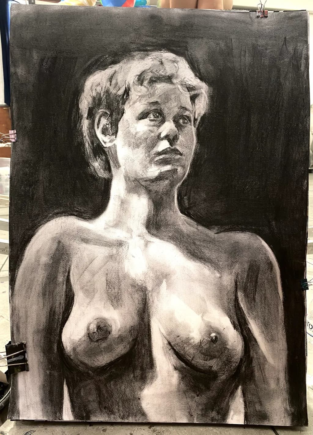 Contemplation in Charcoal