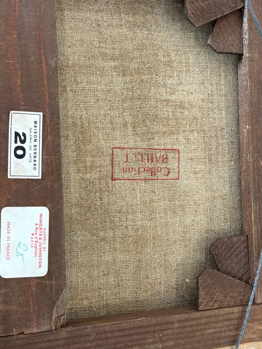 Maison Bernard Canvas Backing