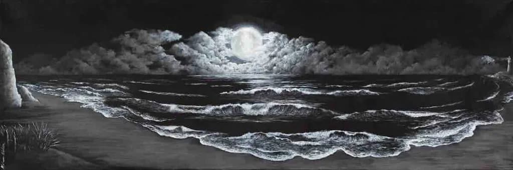 Oregon Tide at Moonlight