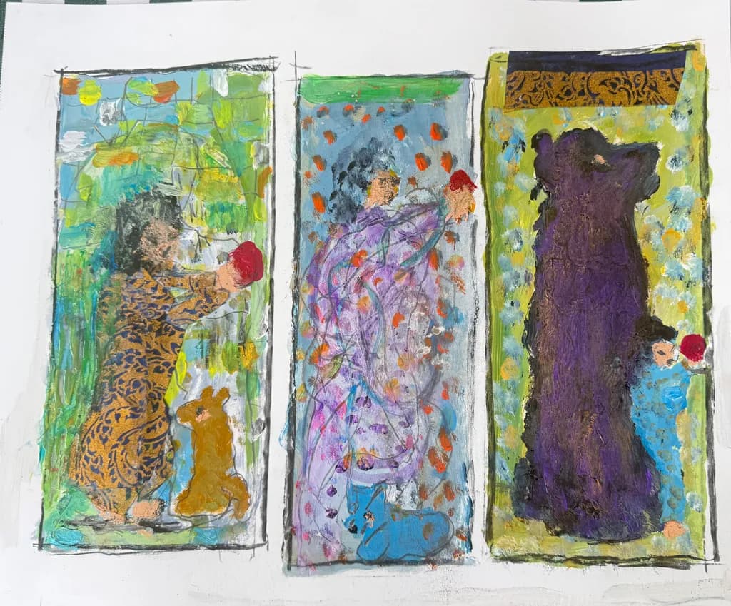 Red Echoes Triptych