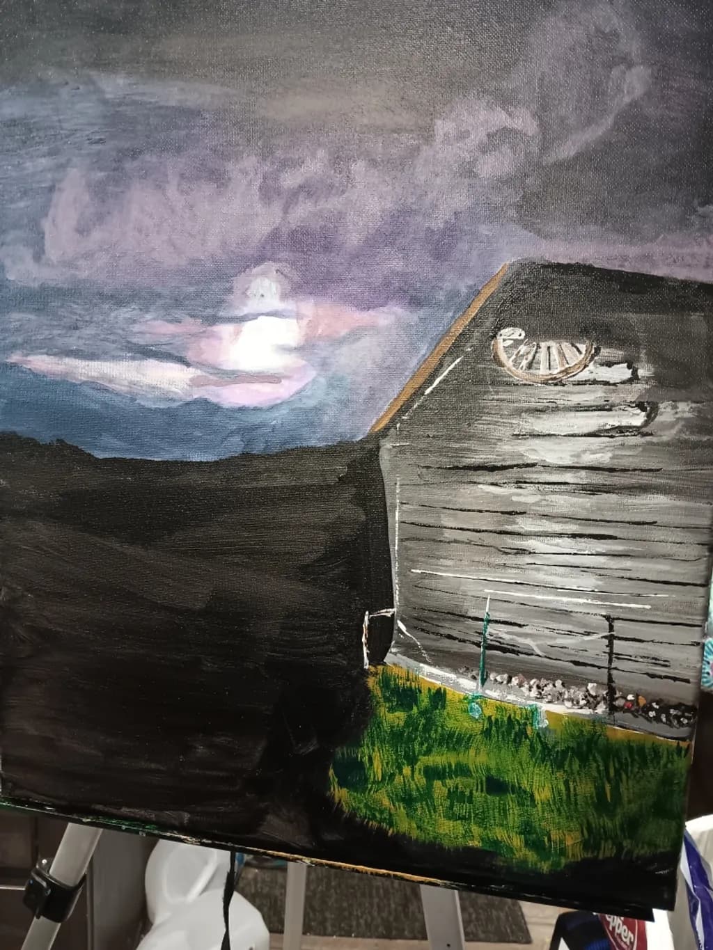 Moonlit Barn