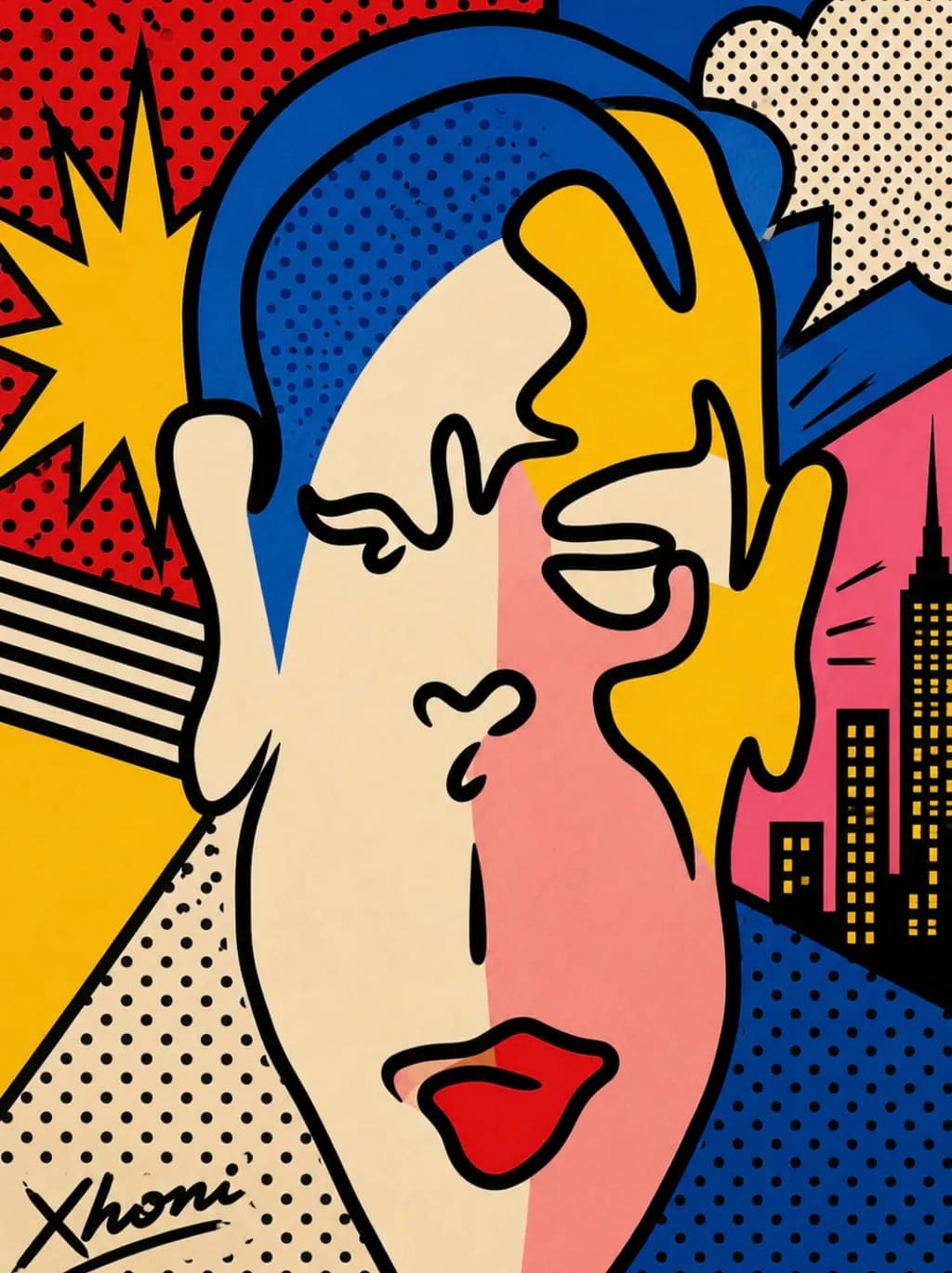 Urban Mosaic Face