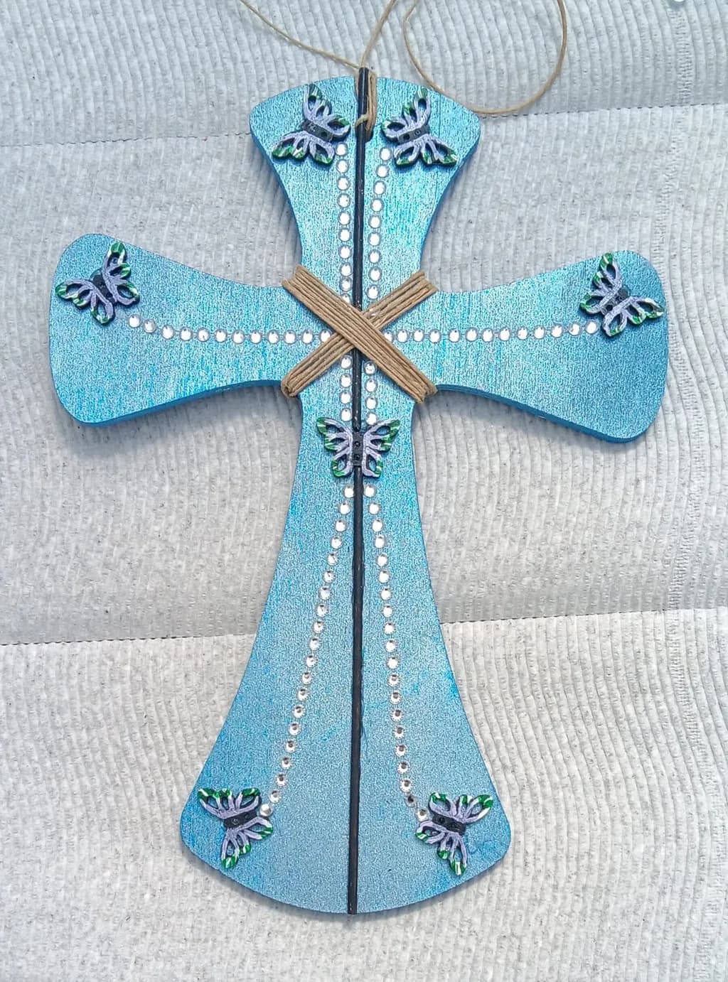Blue Butterfly Cross