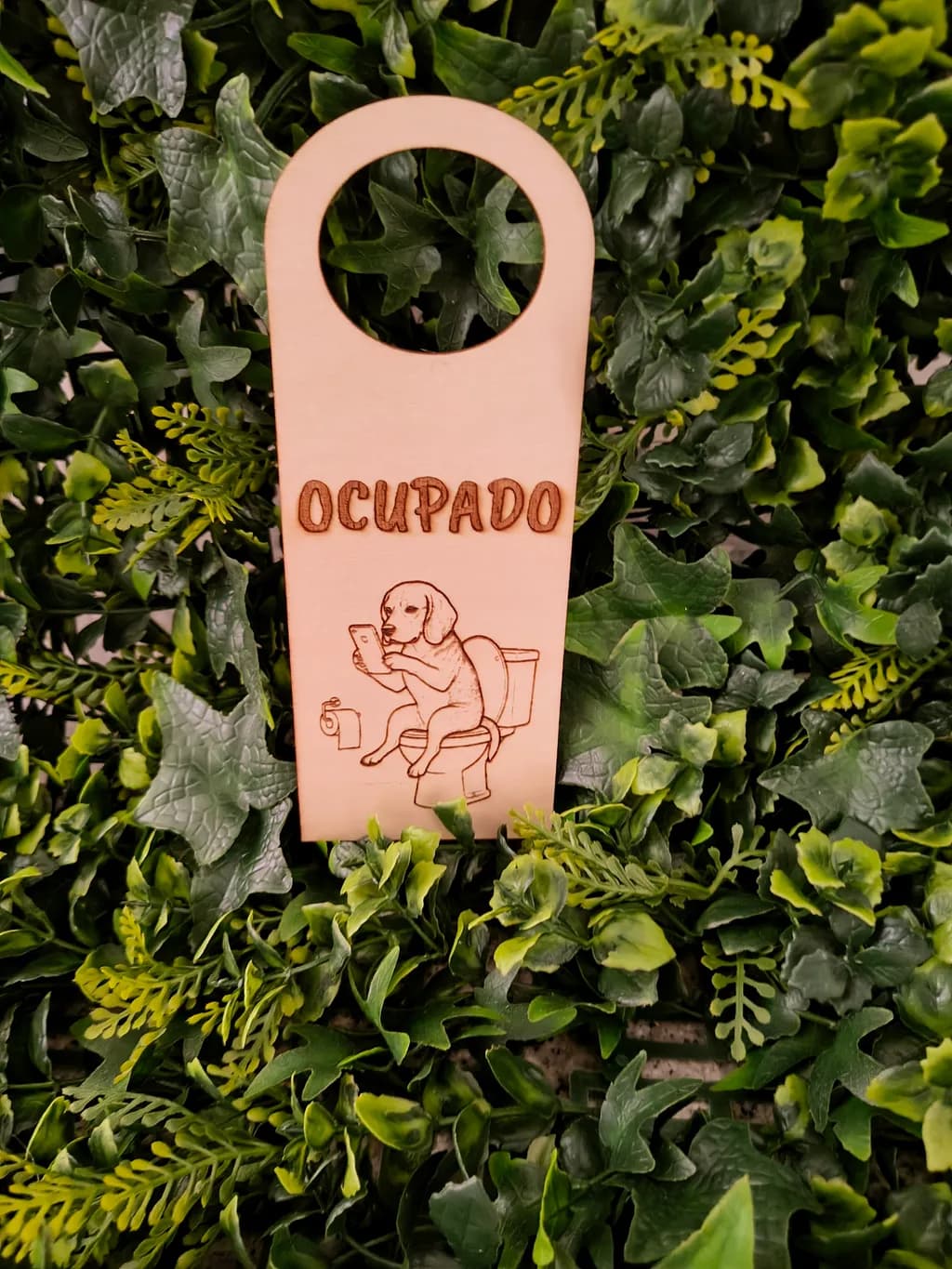 Occupied Canine Door Hanger