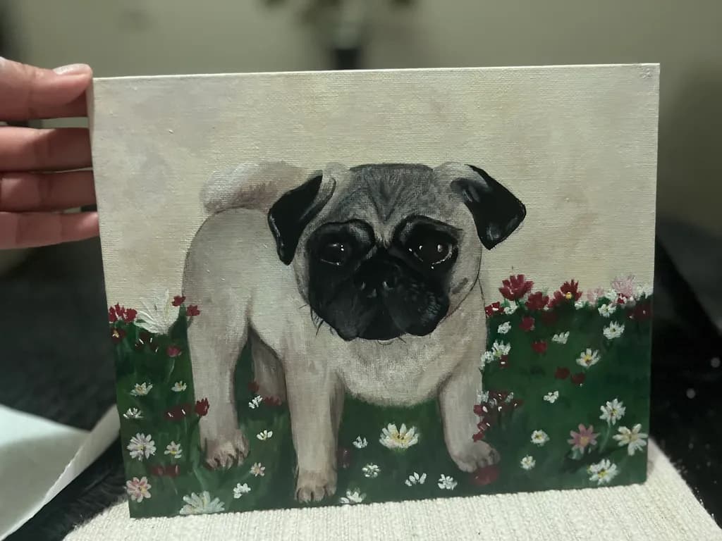 Pug in Bloom