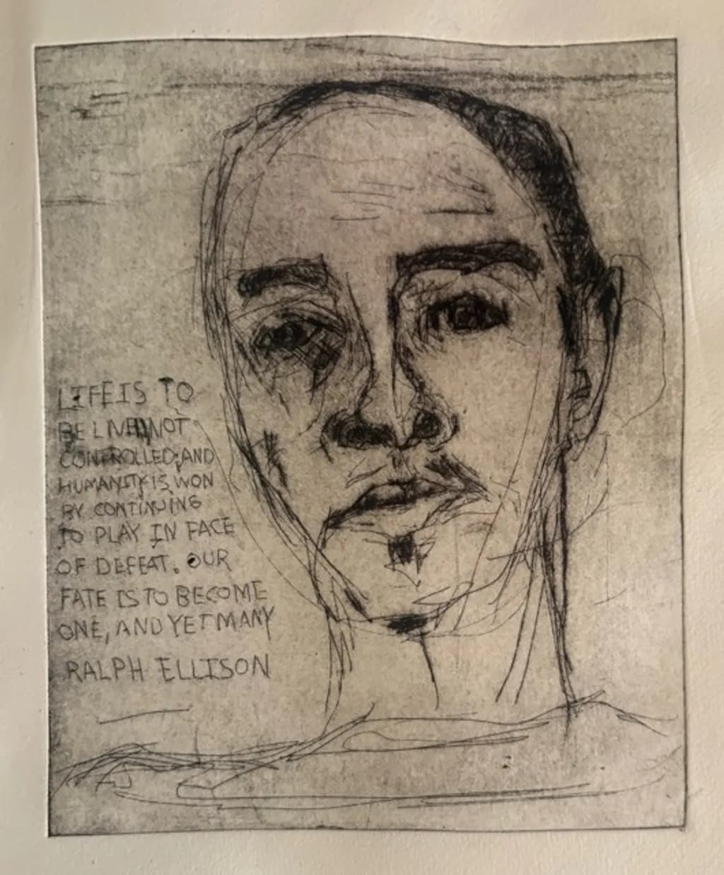 Ralph Ellison Etching