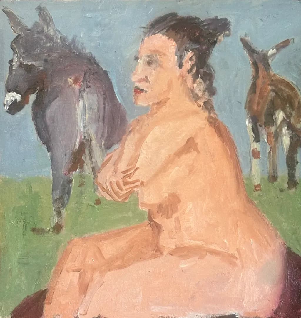 Resting Among Donkeys
