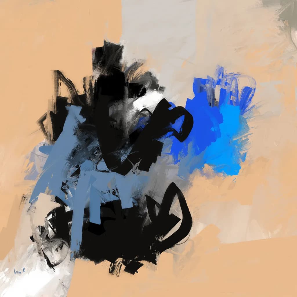 Black and Blue Contrast