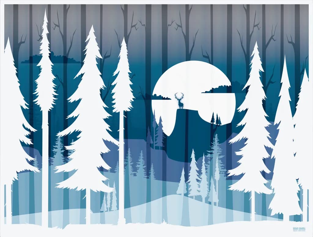 Winter Night in the Forgotten Forest