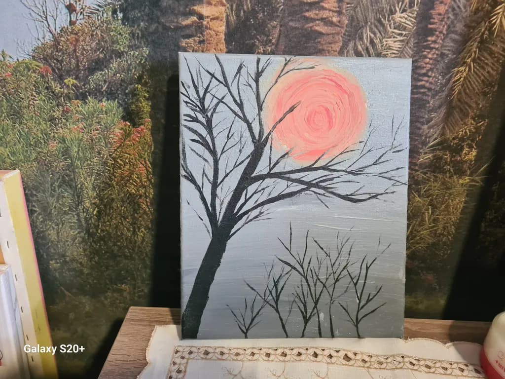 Crimson Dusk Branches