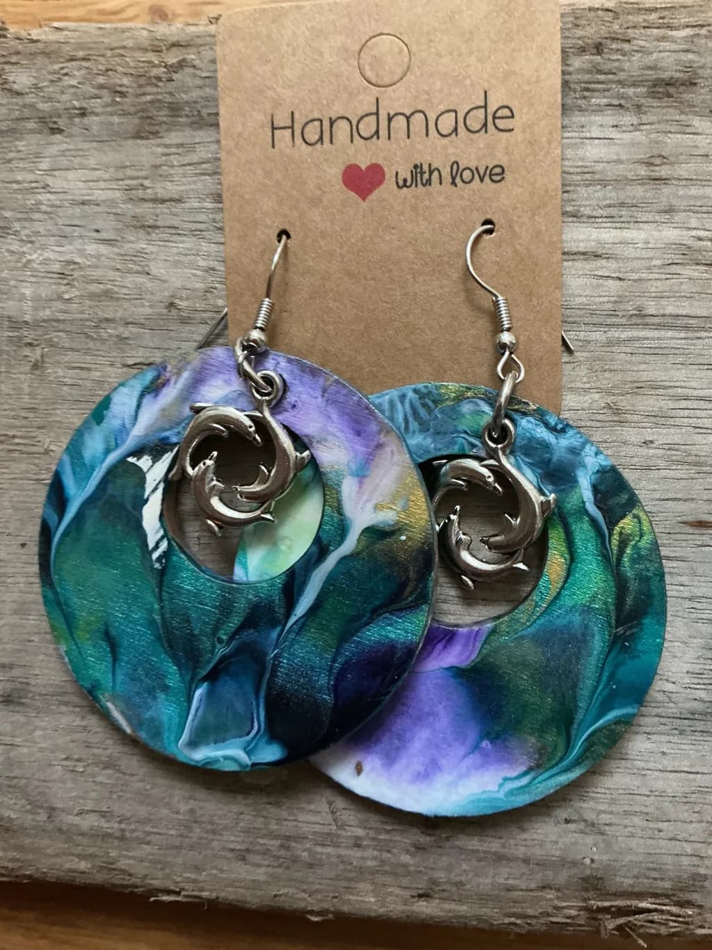 Dolphin Swirl Hoops