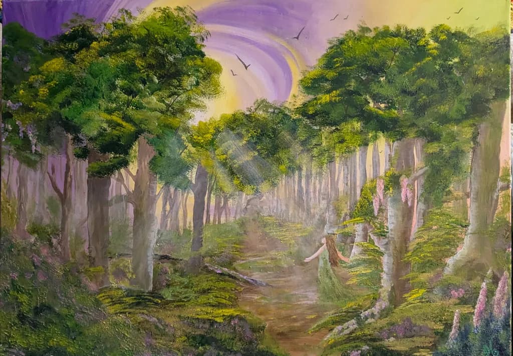 Misty Woodland Path