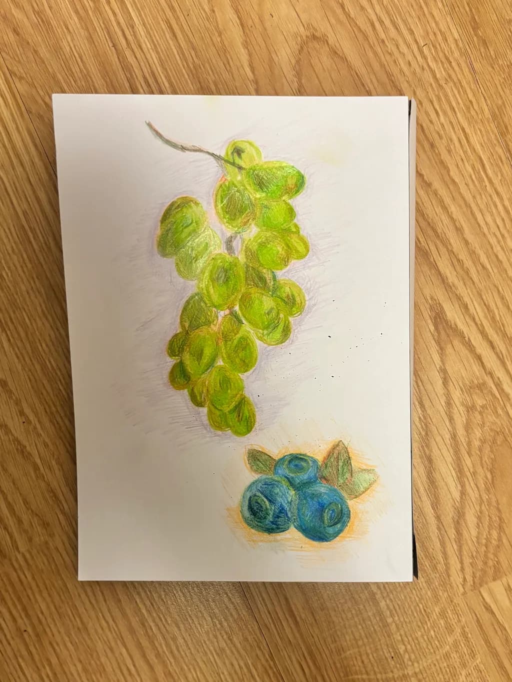 Green Grapes and Blueberries