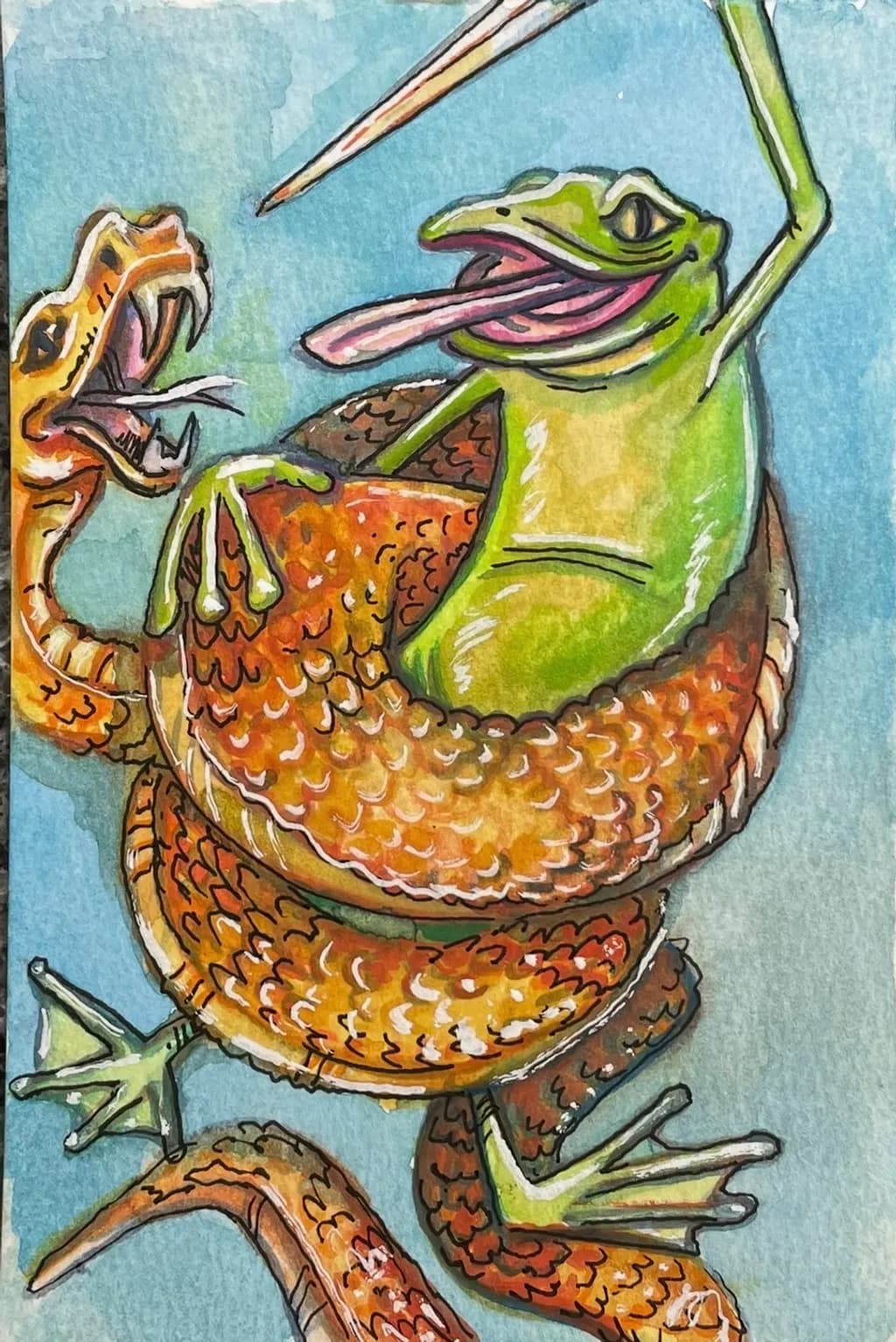 Frog and Snake Duel