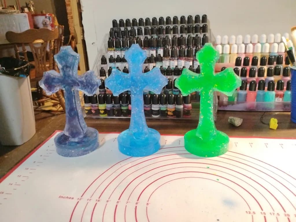 Colorful Resin Crosses