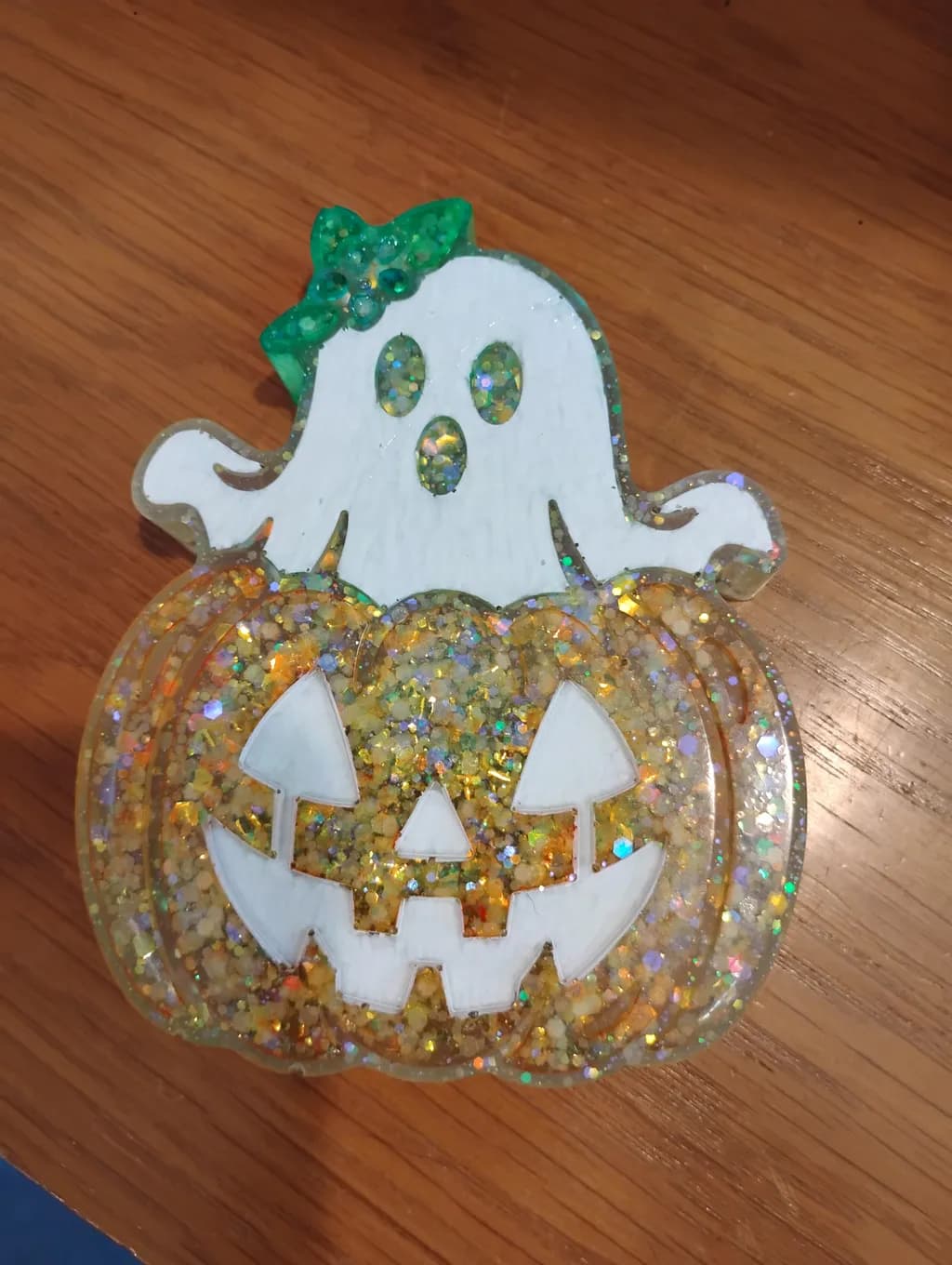 Glitter Ghost Pumpkin