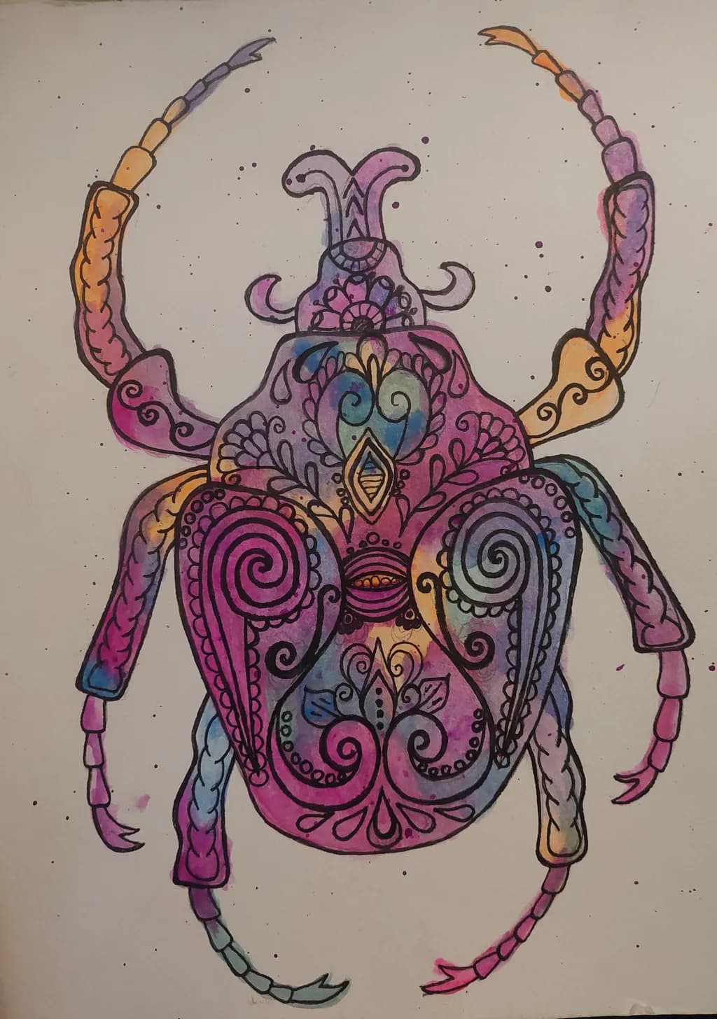 Colorful Mandala Beetle