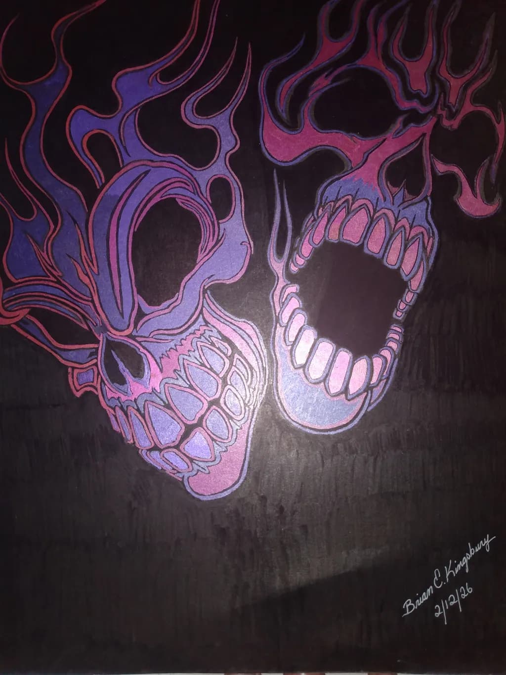 Flaming Skulls