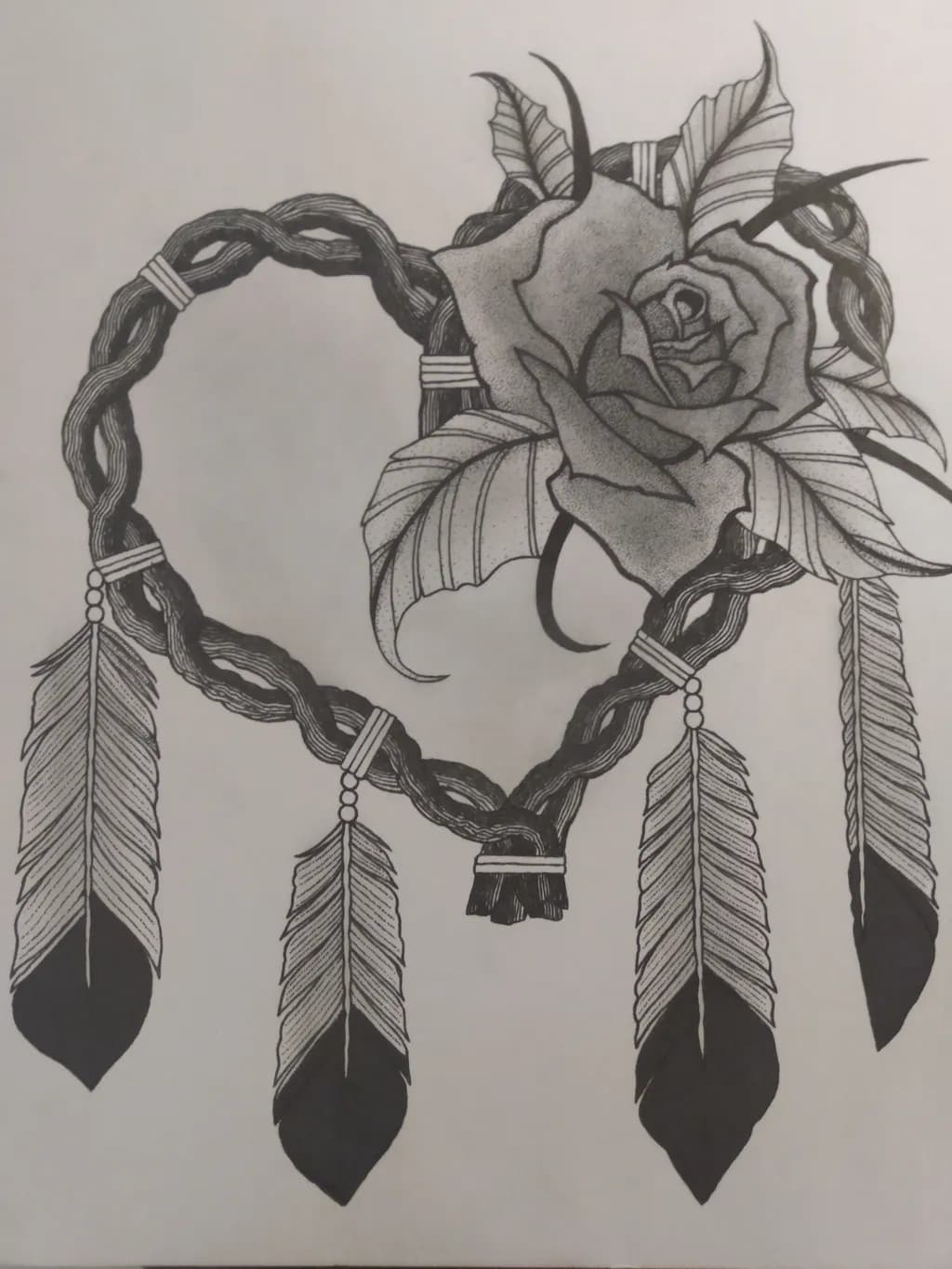 Heart Rose Dreamcatcher