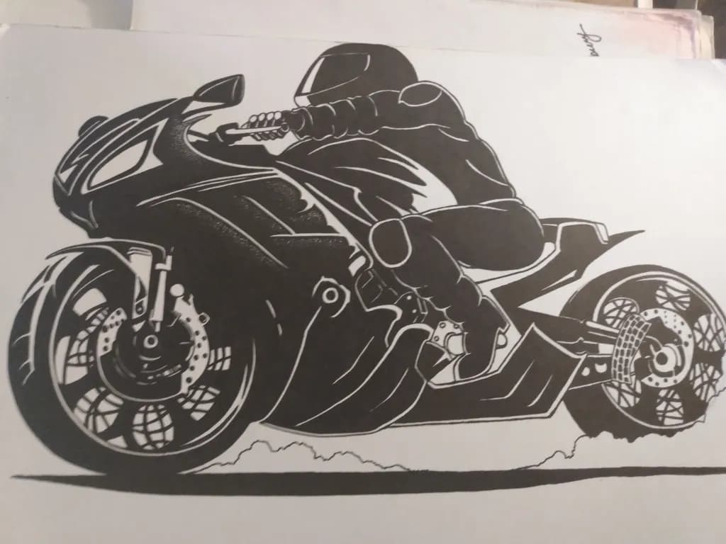 Motorcycle Leaning Turn