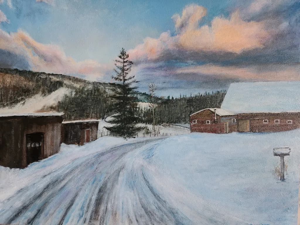 Snowy Rural Road