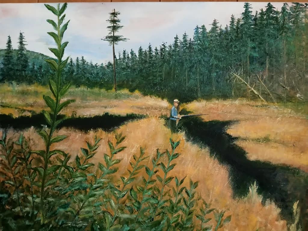 River Fishing in Forest
