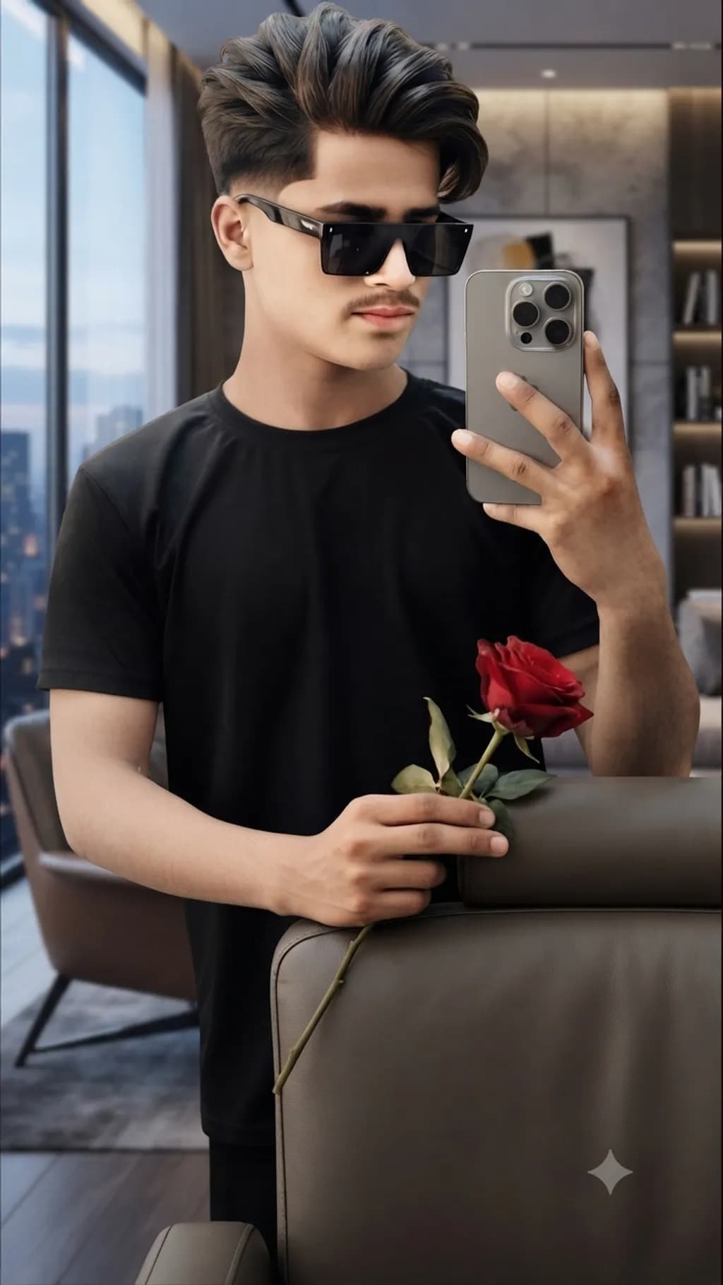 Mirror Rose Reflection