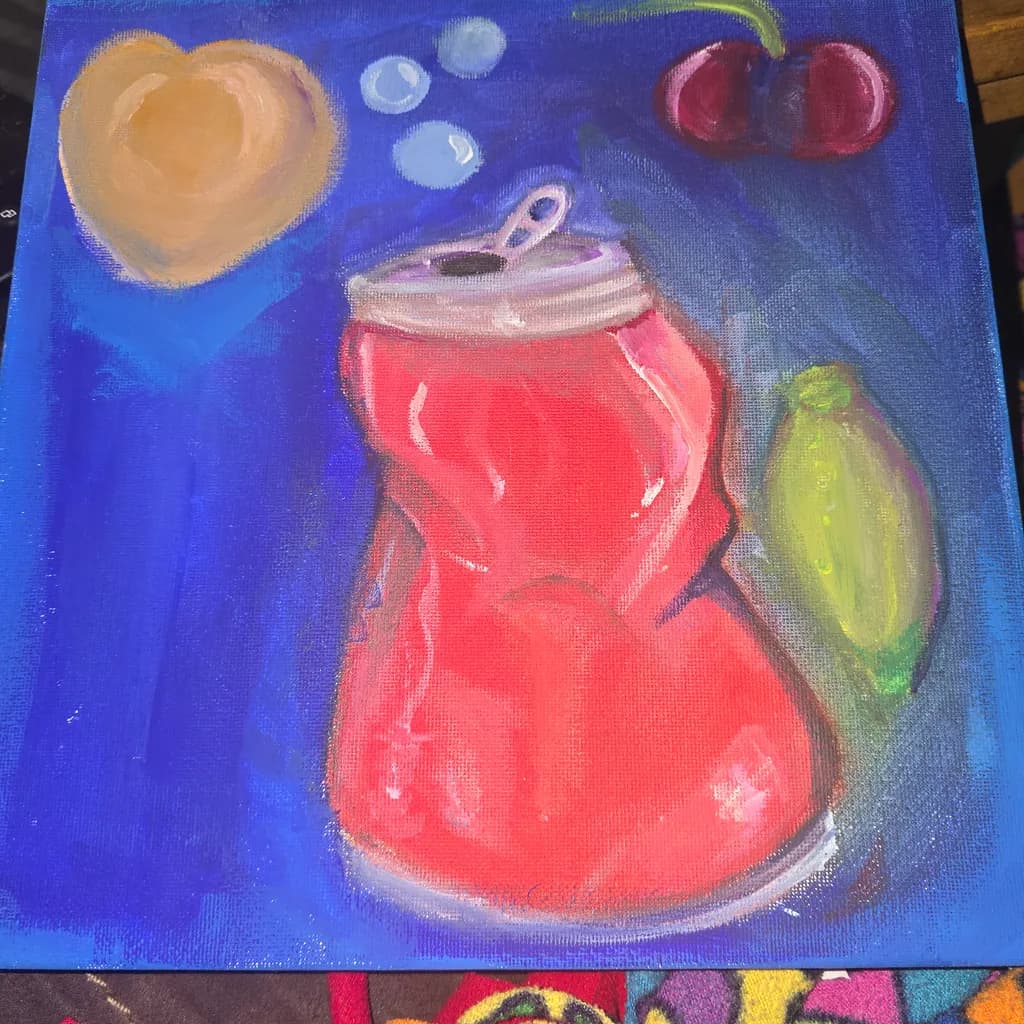 Crushed Can and Fruit