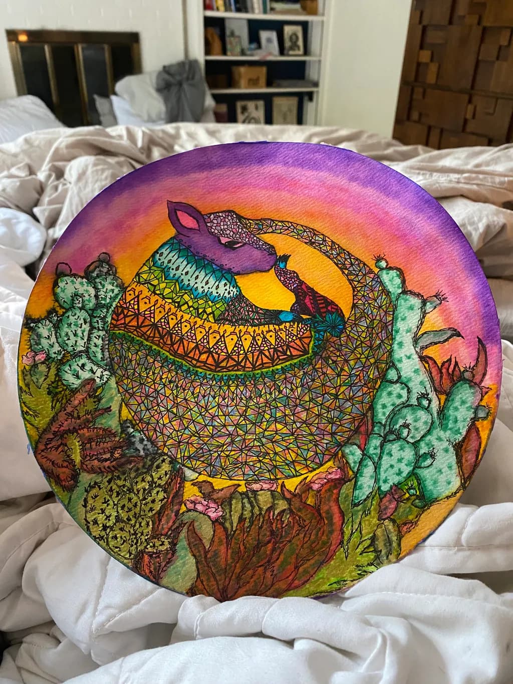 Geometric Armadillo Sunset