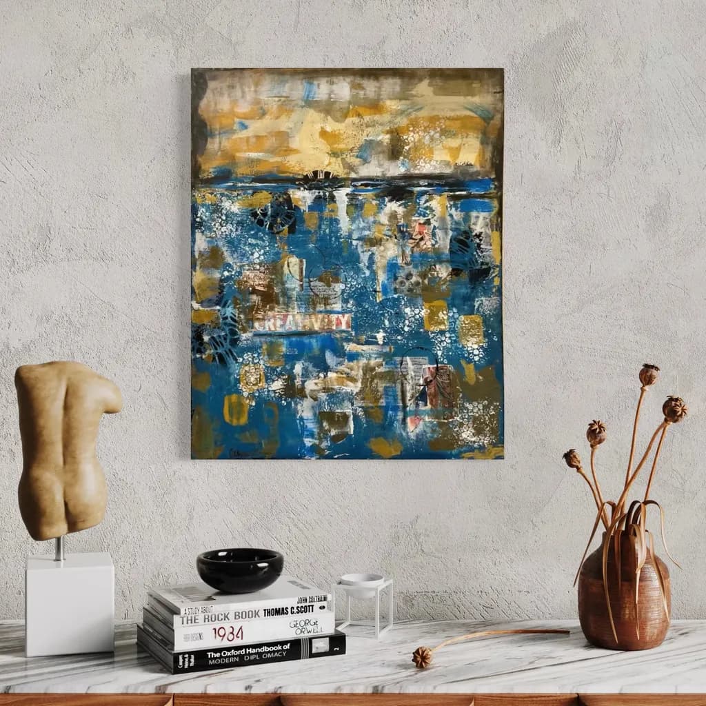 Golden Tide Abstract