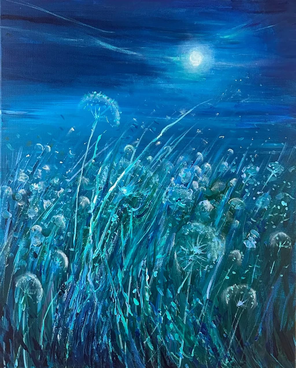 Moonlit Dandelions