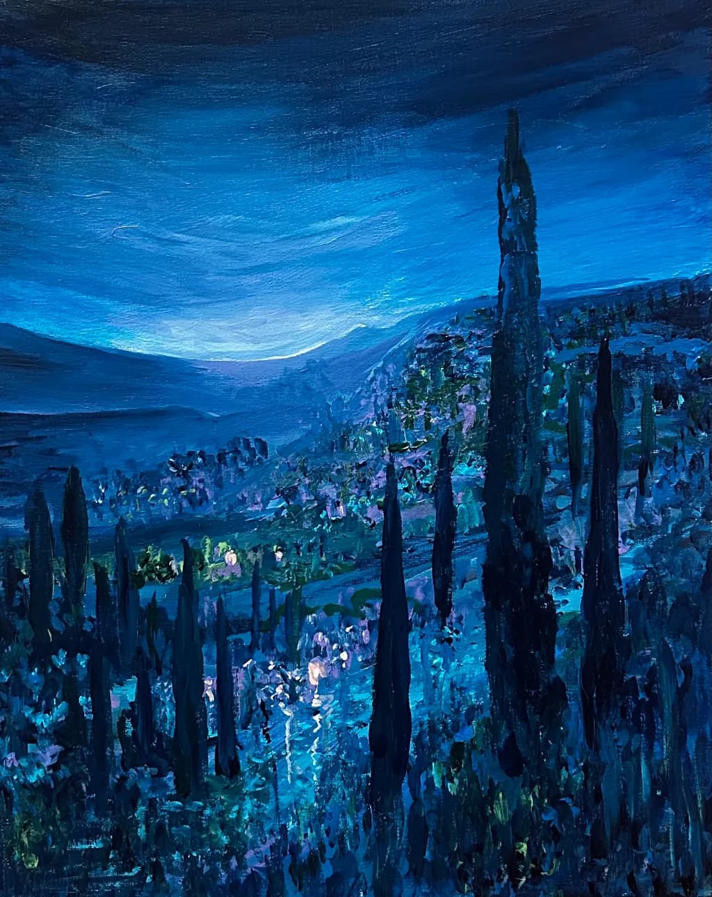 Night Trees Landscape