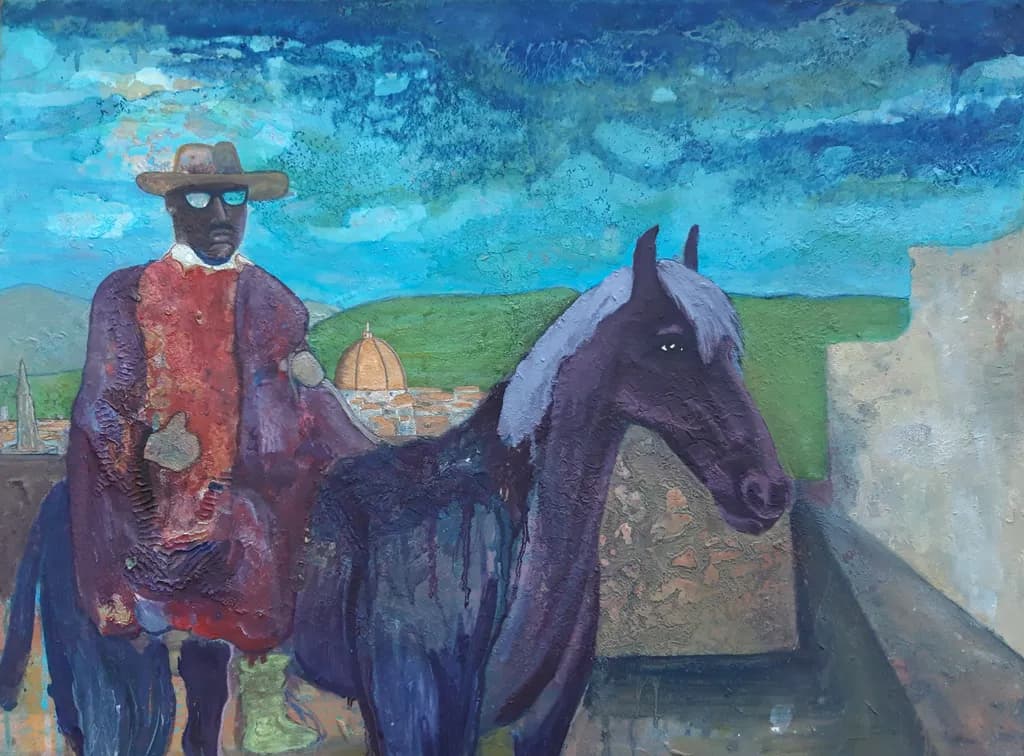 Fab5Freddy on a Horse in Florence