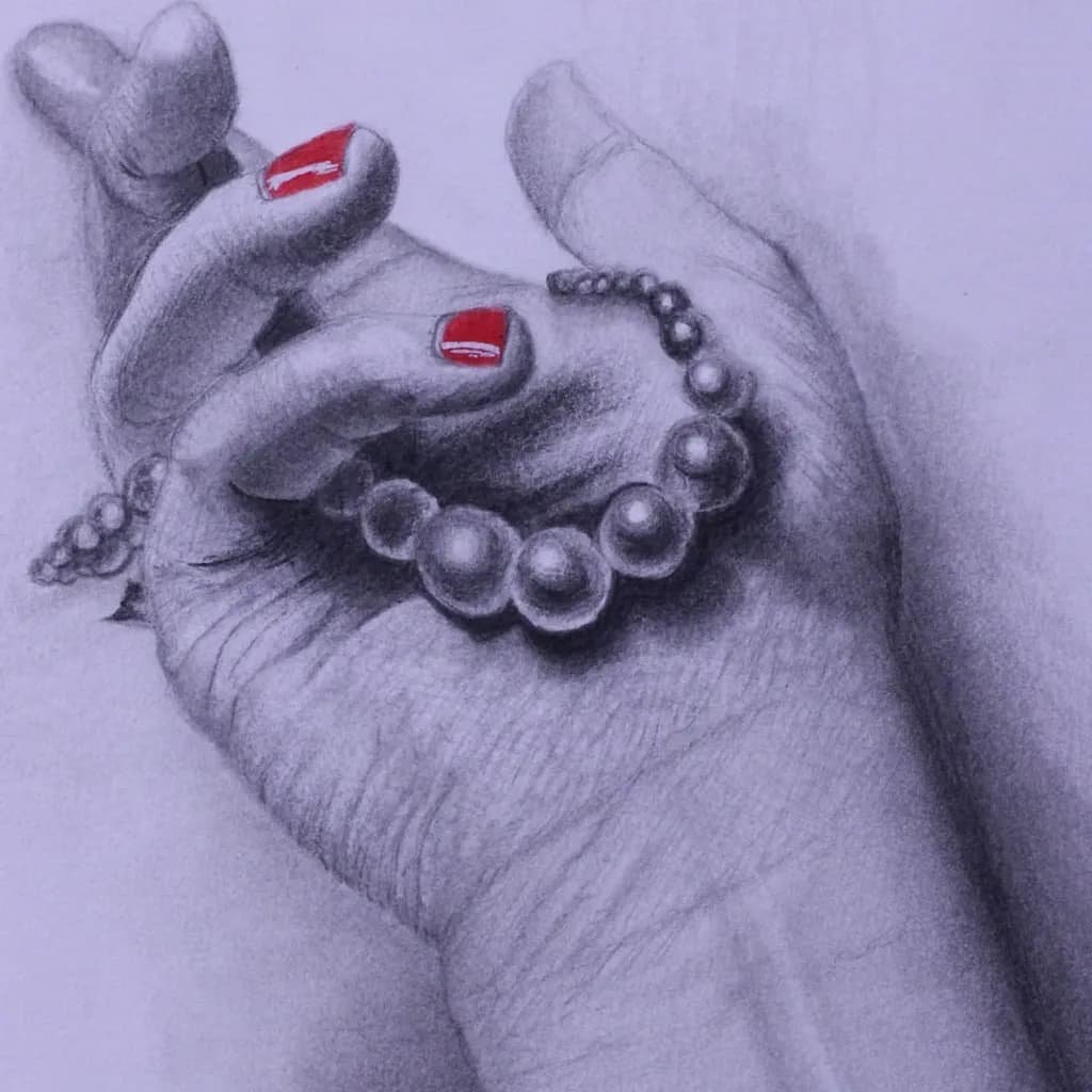 Crimson Nails and Pearls