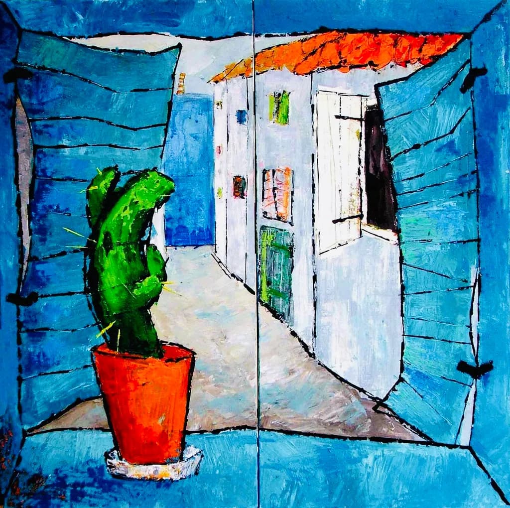 Cactus in Courtyard