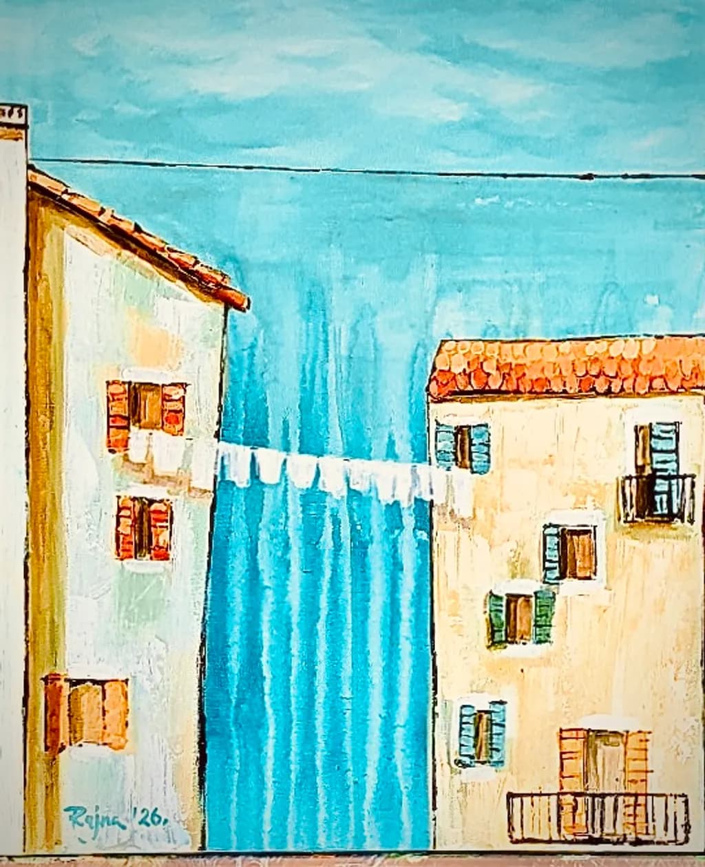 Clothesline Between Buildings