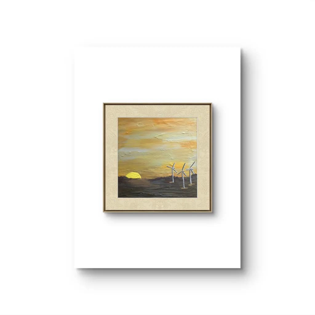 Sunset with Windmills